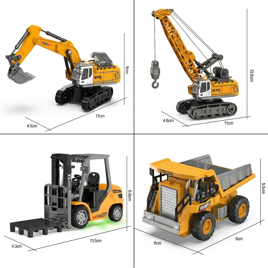 Mini Remote Control Alloy Construction Vehicle